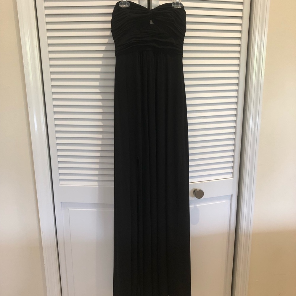 Long black evening dress